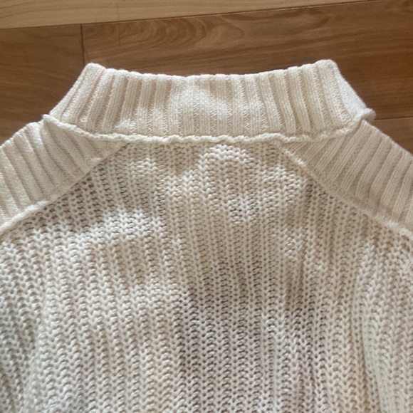 Free People cream Half Moon Bay knit pullover size xs - Picture 6 of 11